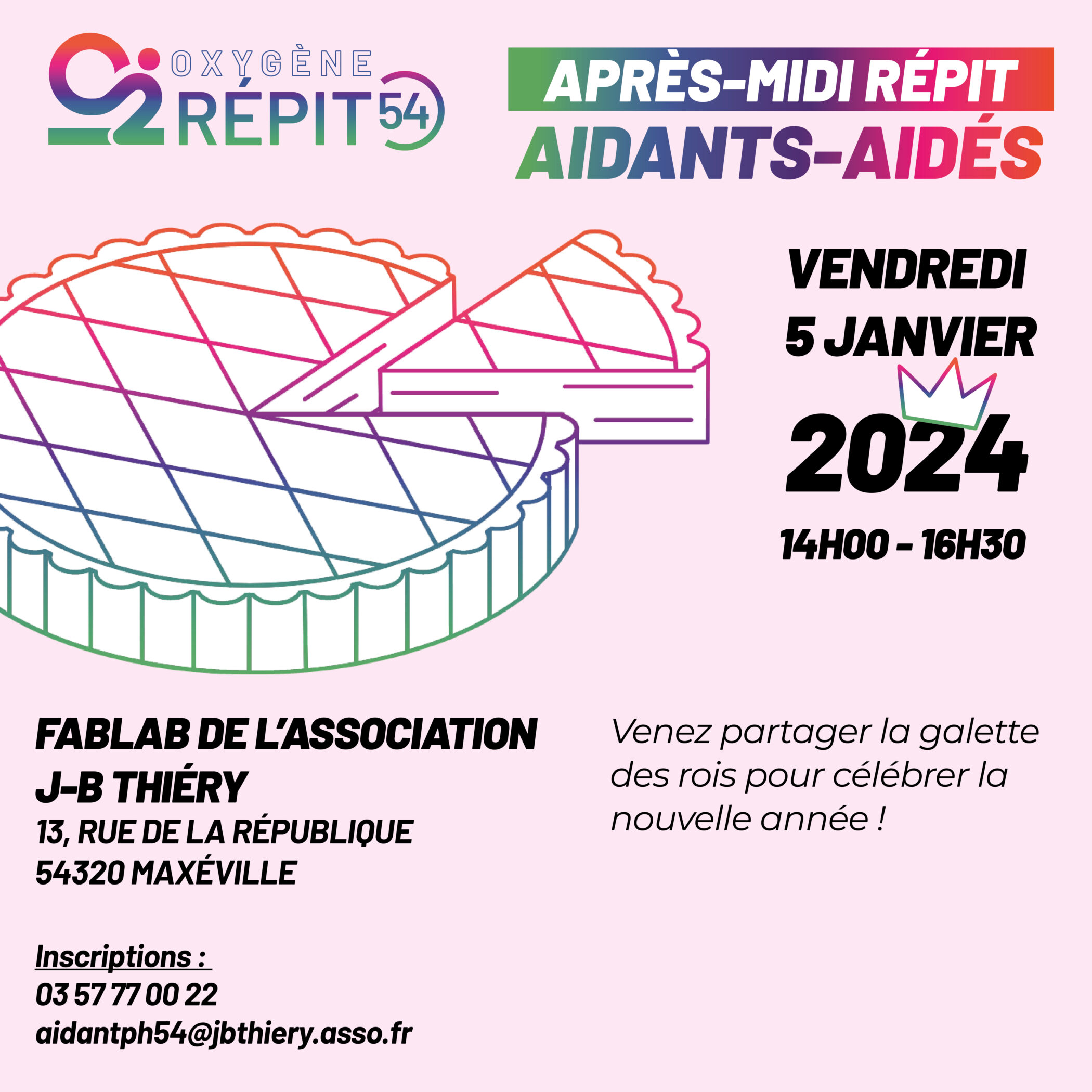 Repit Après-midi répit aidants-aidés spécial galette des rois ! - Oxygène Répit
