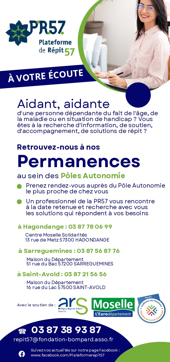 PR57 Permanences Pôles Autonomie Hagondange Sarreguemines Saint-Avold